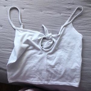 white tank cropped top